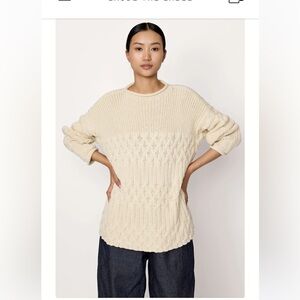 Laude the Label Heritage Fisherman Sweater - Ivory